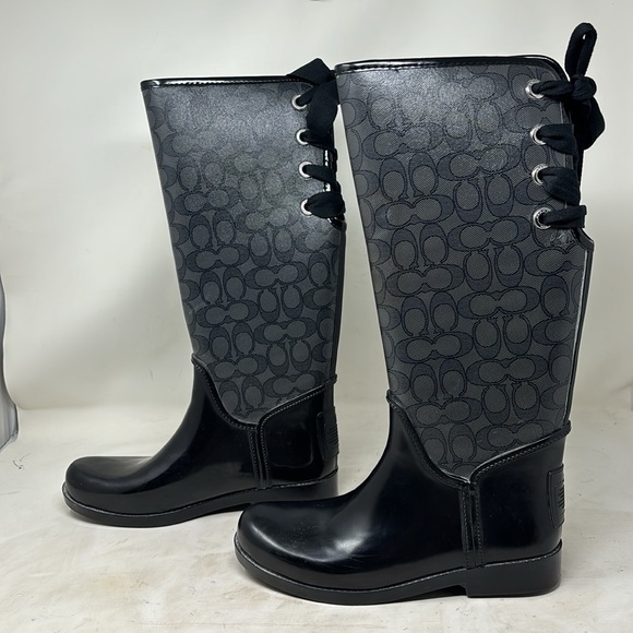 Coach women's ribbon edition Tristee Rain Boot size 9.5 - Picture 3 of 8